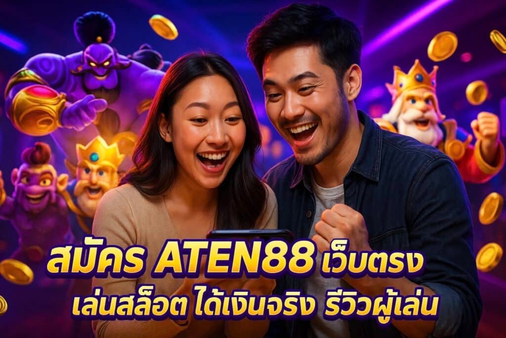 สมัคร ATEN88 เว็บตรง เล่นสล็อต ได้เงินจริง รีวิวผู้เล่น